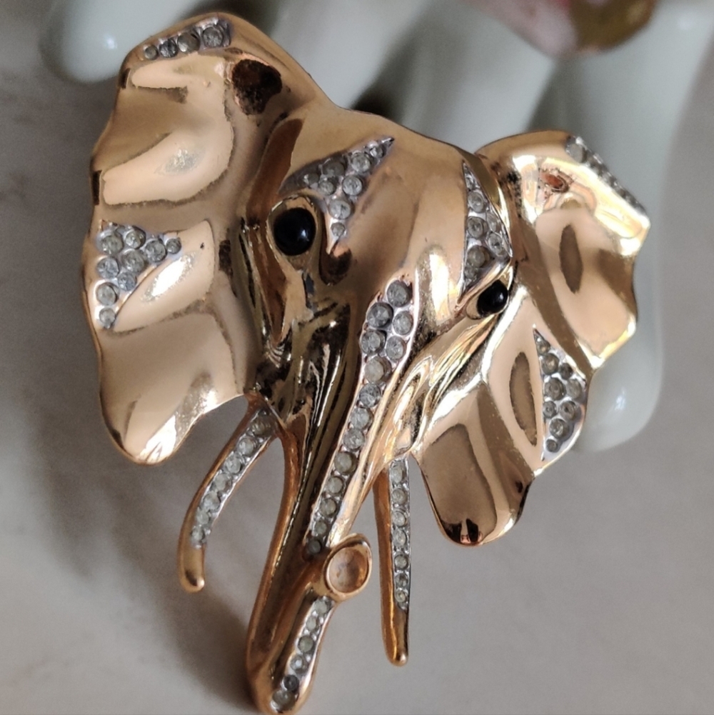 Vintage D'Orlan Elephant Brooch